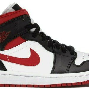 Air Jordan 1 Mid Metallic Red Gym Red Black White